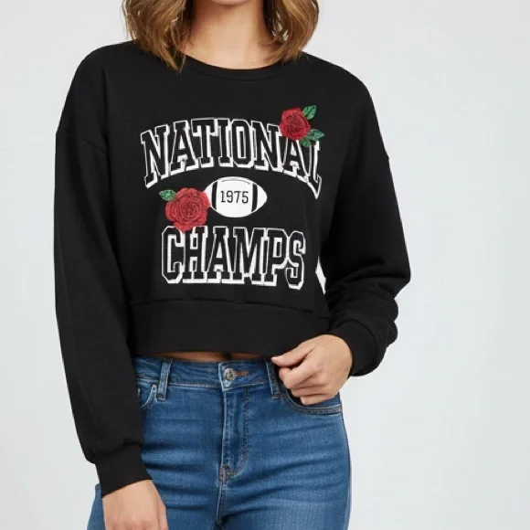 Garage Women’s Cropped Sweatshirt size L - Picture 1 of 8